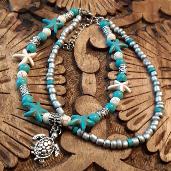 Jewelry - NWT Seastar and Turtle Anklet or Bracelet
